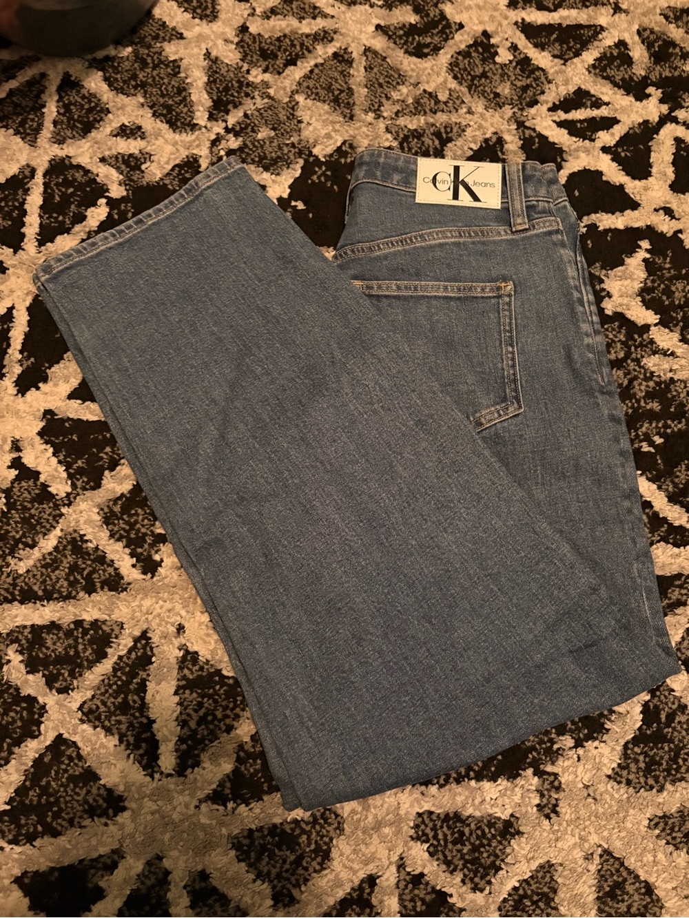 Calvin Klein Men’s Medium Blue Straight-Leg Jeans